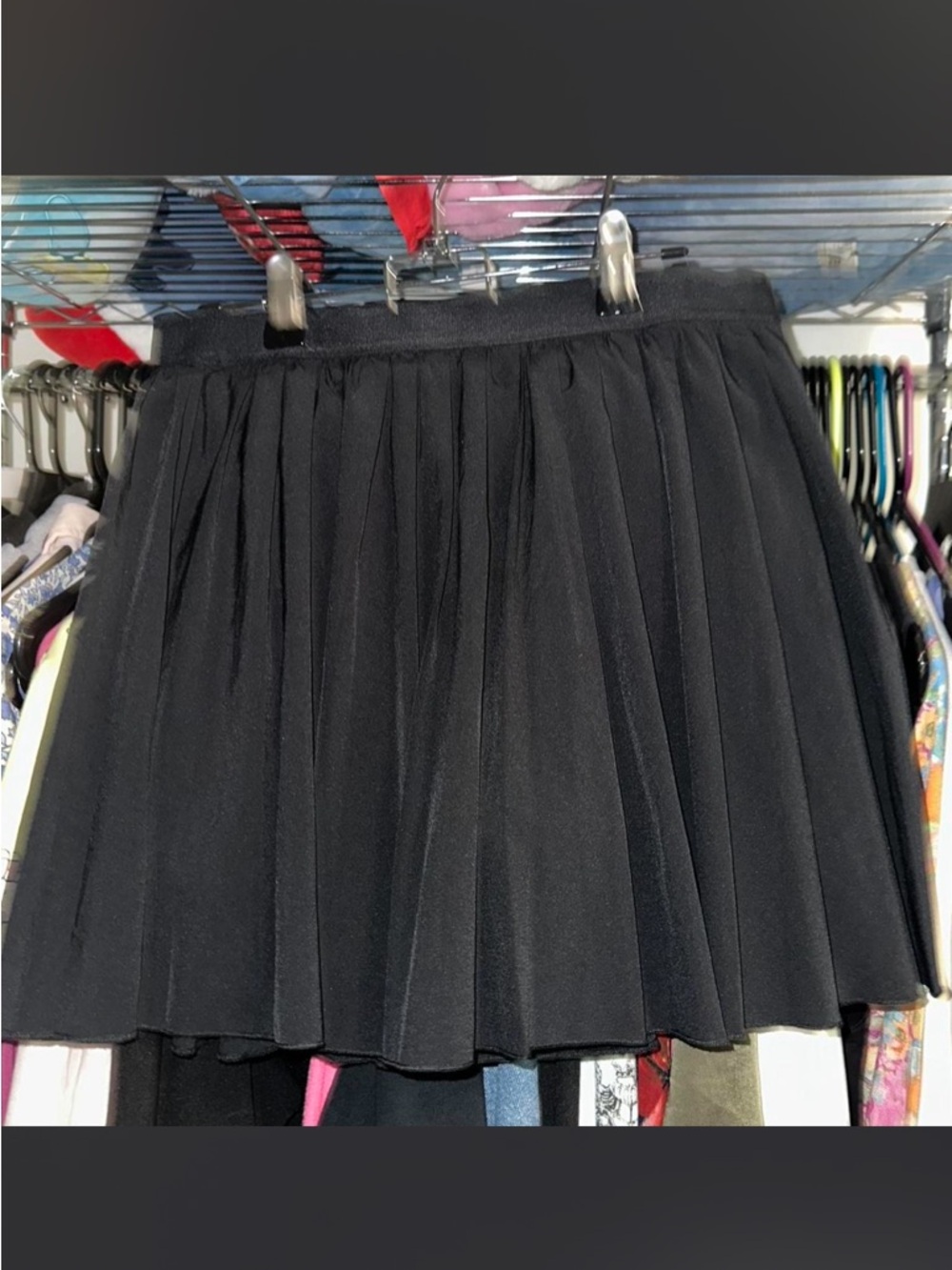 Gilly Hicks Black Pleated Skater Skirt